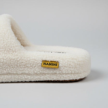 Teddy Fleece Slide Slippers: Warm Steps, Padded Footbed