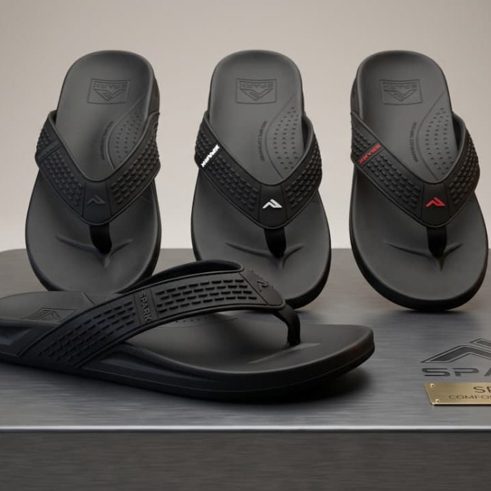 2026 New SPARK Men's Summer Slippers - Fashionable Casual Beach Sandals - High-Quality Lightweight Flip Flops for Indoor & Outdoor Use