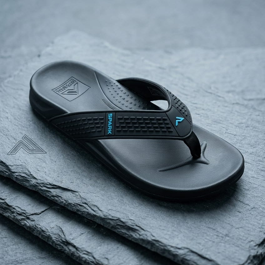 2026 New SPARK Men's Summer Slippers - Fashionable Casual Beach Sandals - High-Quality Lightweight Flip Flops for Indoor & Outdoor Use