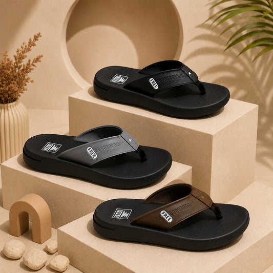 Men’s Lightweight Comfort Flip-Flops – Thick Cushioned Sole