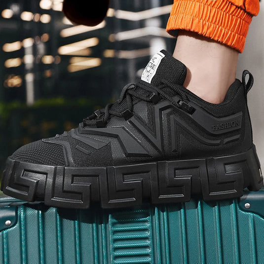 Sneakers tendance pour homme automne 2025 – Style INS, chaussures de papa à semelle épaisse, plateforme décontractée et tendance avec 5 cm de rehaussement.