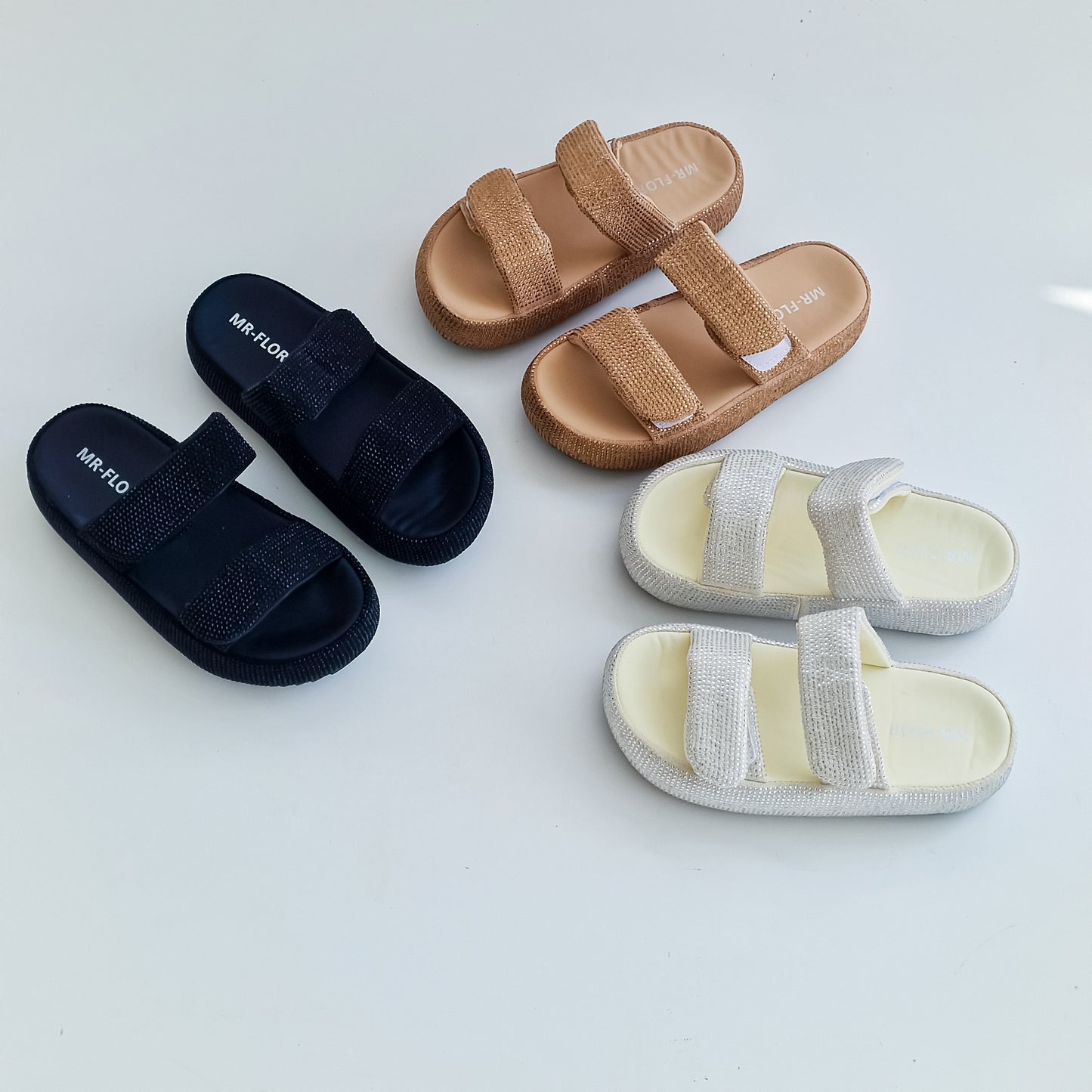 صنادل صيفية نسائية فاخرة لامعة - ناعمة ومريحة وعصرية