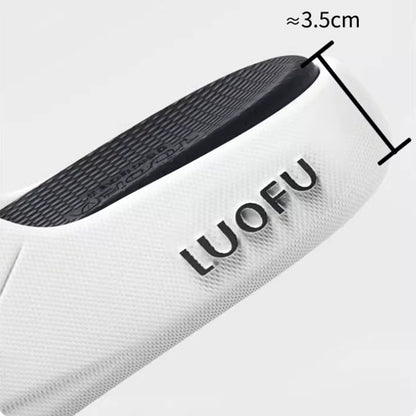 Luofu  Original Cozy Men's Sporty two belts Slippers - Wear Resistant, Shock Absorbing Thick Soles, Couple's Comfort