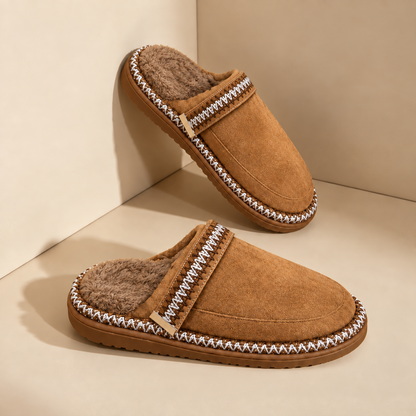 Pantoufles sans gêne effet daim pour femme – Confort douillet et style au quotidien