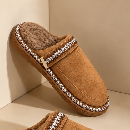 Pantoufles sans gêne effet daim pour femme – Confort douillet et style au quotidien