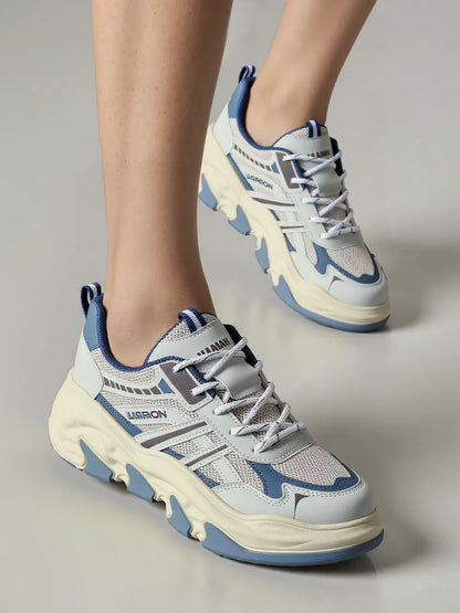 حذاء رجالي ذو نعل سميك لسنة 2025 - أحذية رياضية كاجوال شبكية قابلة للتنفس