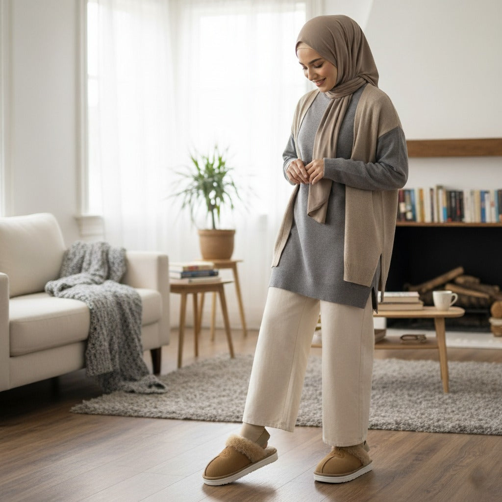 Women’s UGG Slingback Fuzzy Clog Slippers — Product image: