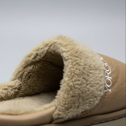 Women’s fleece-lined platform clog slippers — Product image: 