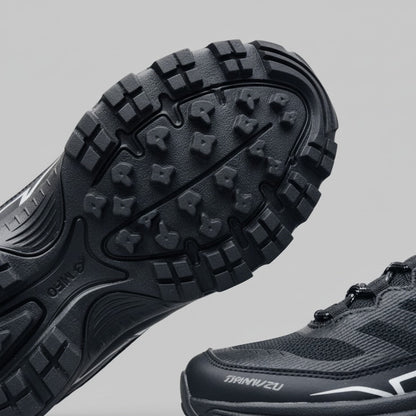 Men's trail-style mesh sneakers with lug sole — Product image: