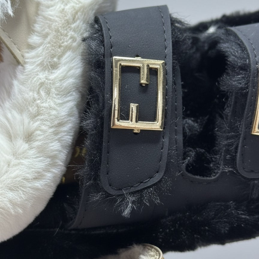 Fuzzy Slide Sandals — Product image: