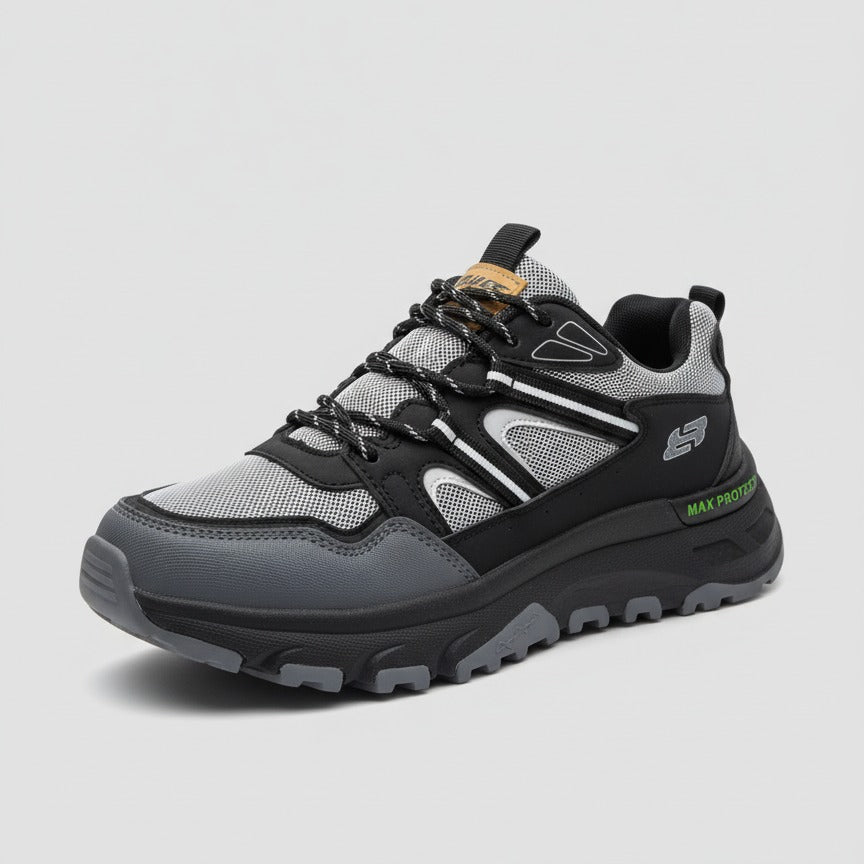 Men's rugged mesh trail sneaker - black/grey — Product image: 