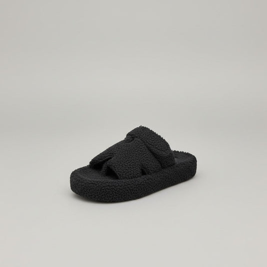 Women’s Fuzzy Sherpa Thong Slippers — Product image: 