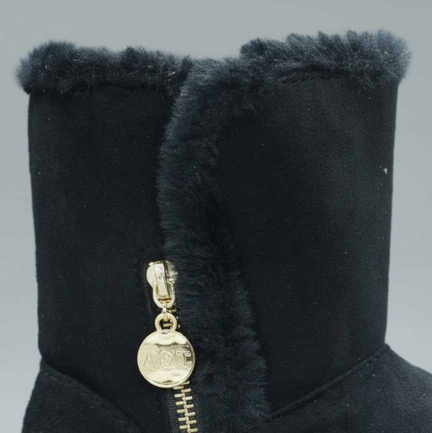 Women’s faux‑fur lined platform ankle boots — Product image: 