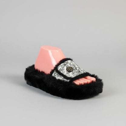 Faux Fur Slippers — Product image: