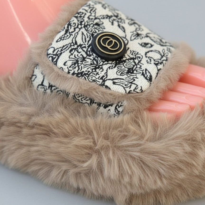 Faux Fur Slippers — Product image: