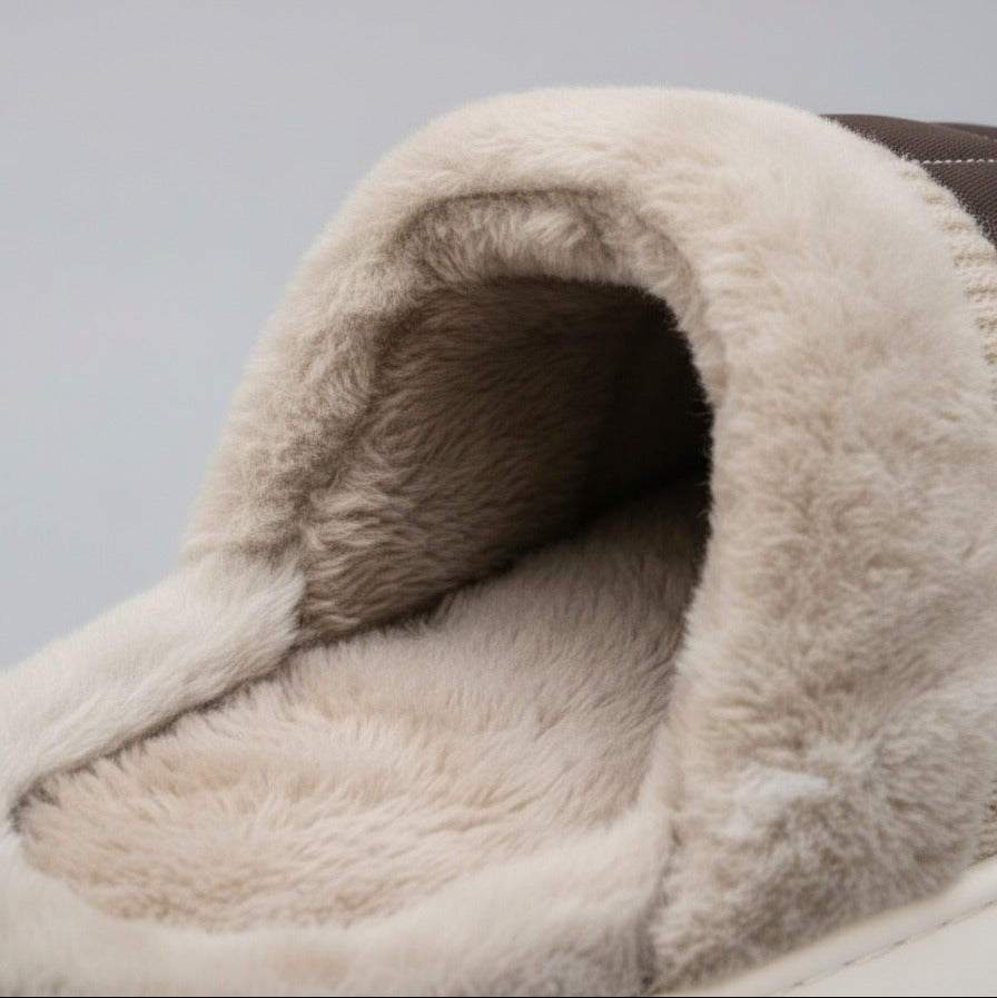 Men's fleece-lined slip-on house slippers — Product image: 