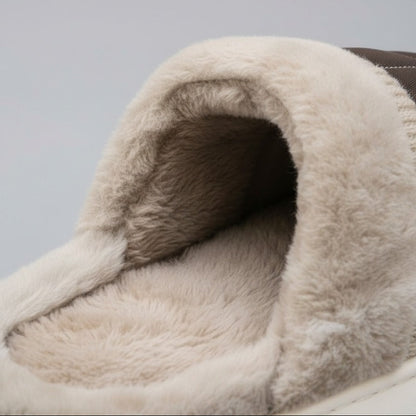 Men's fleece-lined slip-on house slippers — Product image: 