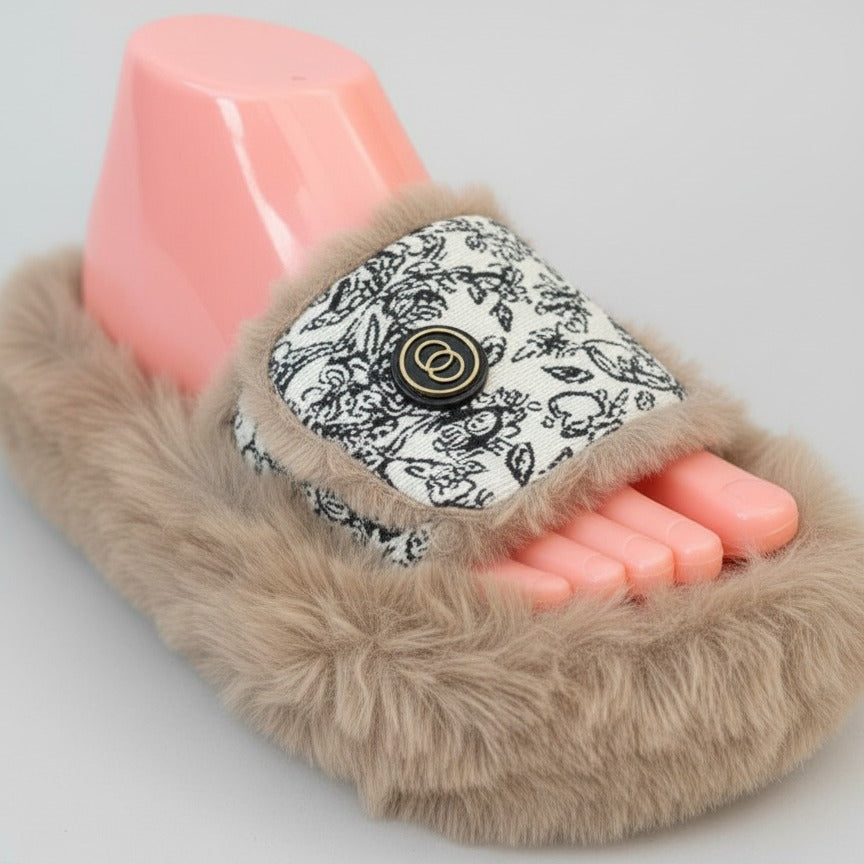 Faux Fur Slippers — Product image: