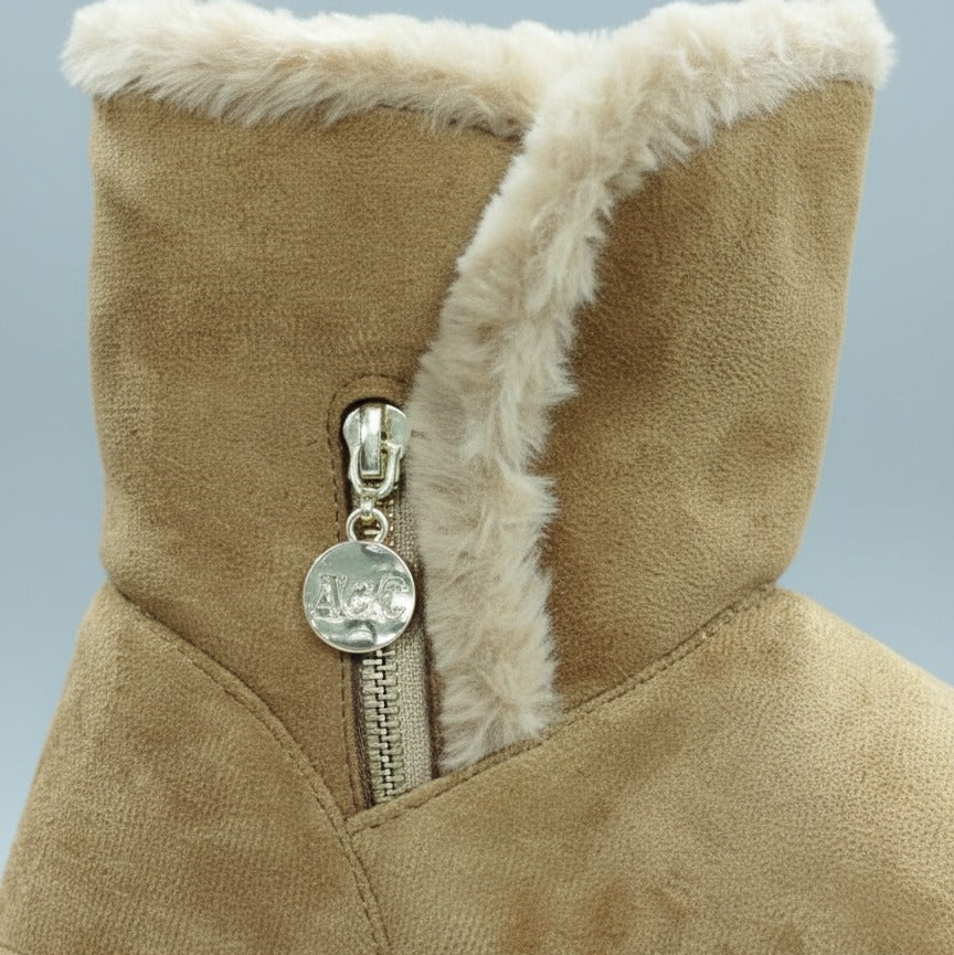 Women’s faux‑fur lined platform ankle boots — Product image: 