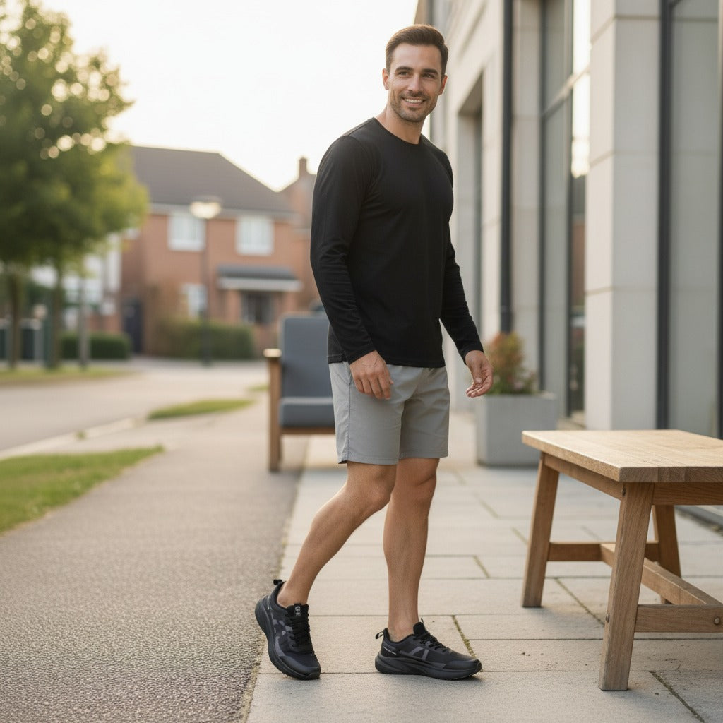 حذاء رياضي رجالي 2025 - حذاء جري كاجوال بنعل سميك وتصميم يسمح بمرور الهواء وقبضة مانعة للانزلاق | مثالي للارتداء اليومي والتمارين الرياضية