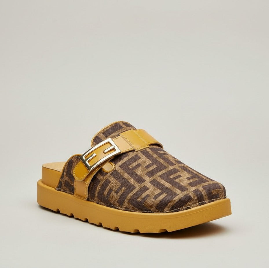 Women’s monogram buckle clog mules — Product image: