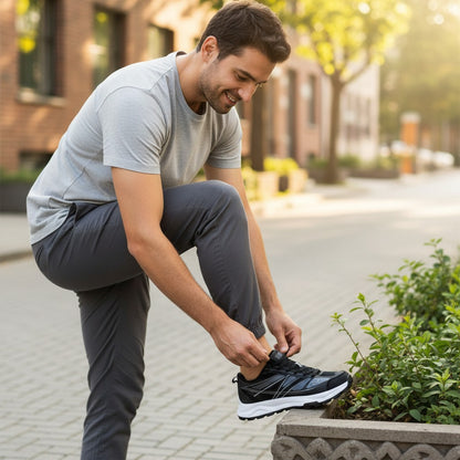 أحذية رياضية رجالية - قابلة للتنفس، متينة، جاهزة للعمل.