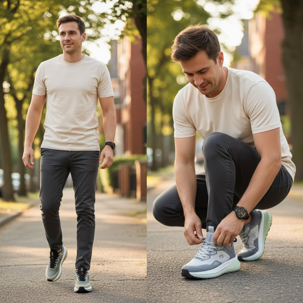 أحذية رياضية رجالية أنيقة وخفيفة الوزن للجري - أحذية مريحة للاستخدام اليومي وجيدة التهوية