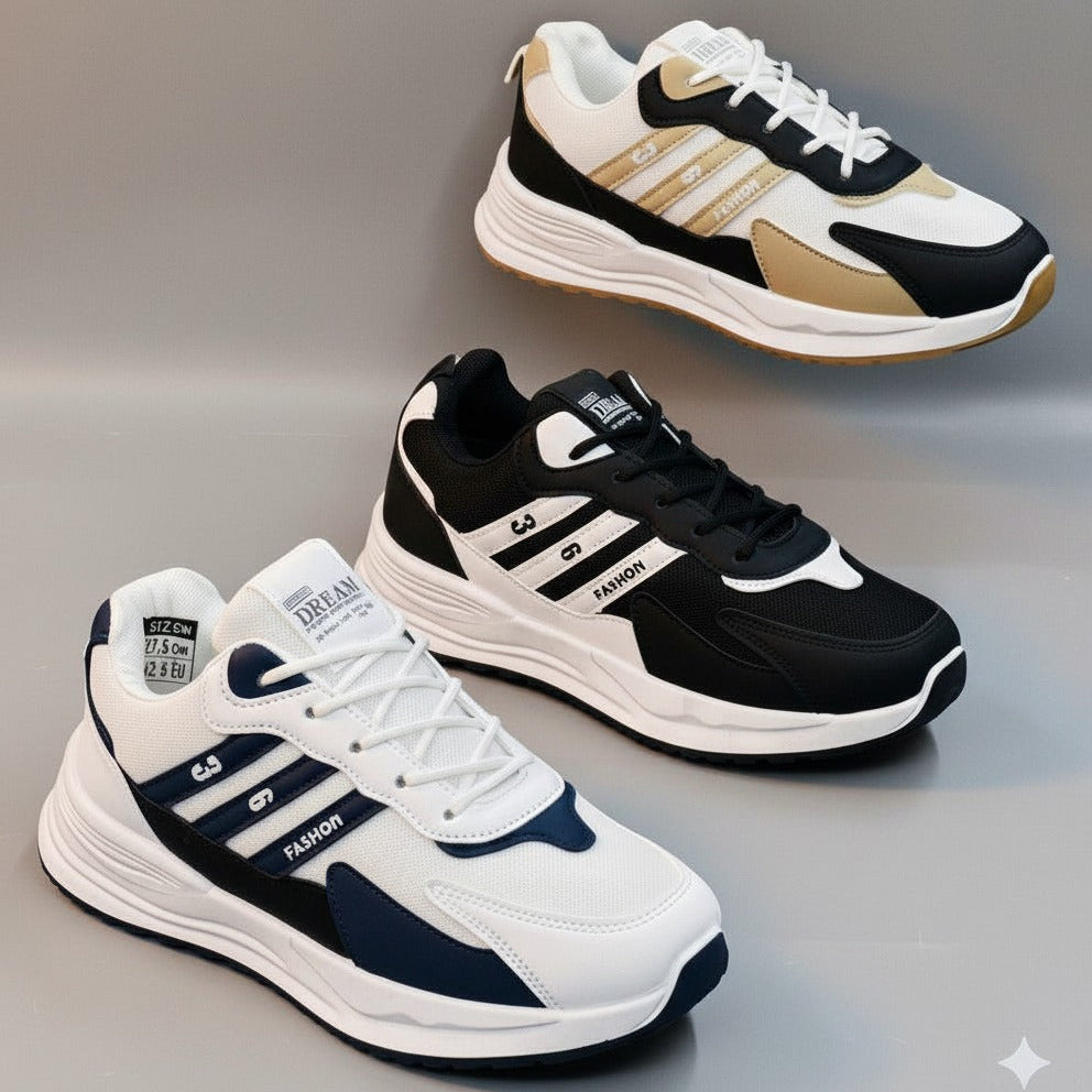 Men's lace‑up athletic sneakers with chunky sole — Product image: 