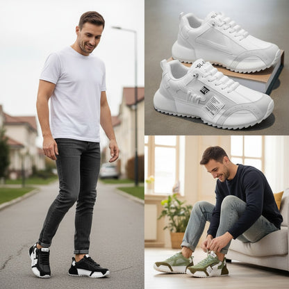 Nouveauté 2025 : Baskets de sport décontractées pour hommes – Chaussures légères et respirantes au design rétro et semelle amortissante. 