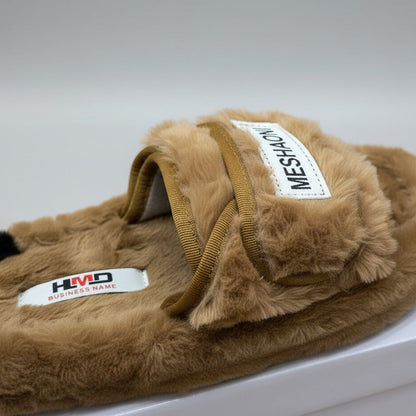 Women’s plush strap house slippers — Product image: