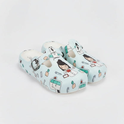 Women’s printed buckle clogs — Product image: