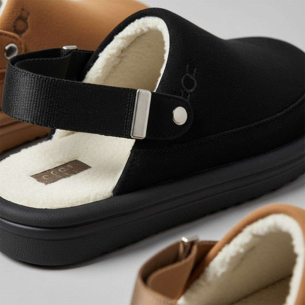 Women’s fleece-lined slingback clogs — Product image: 