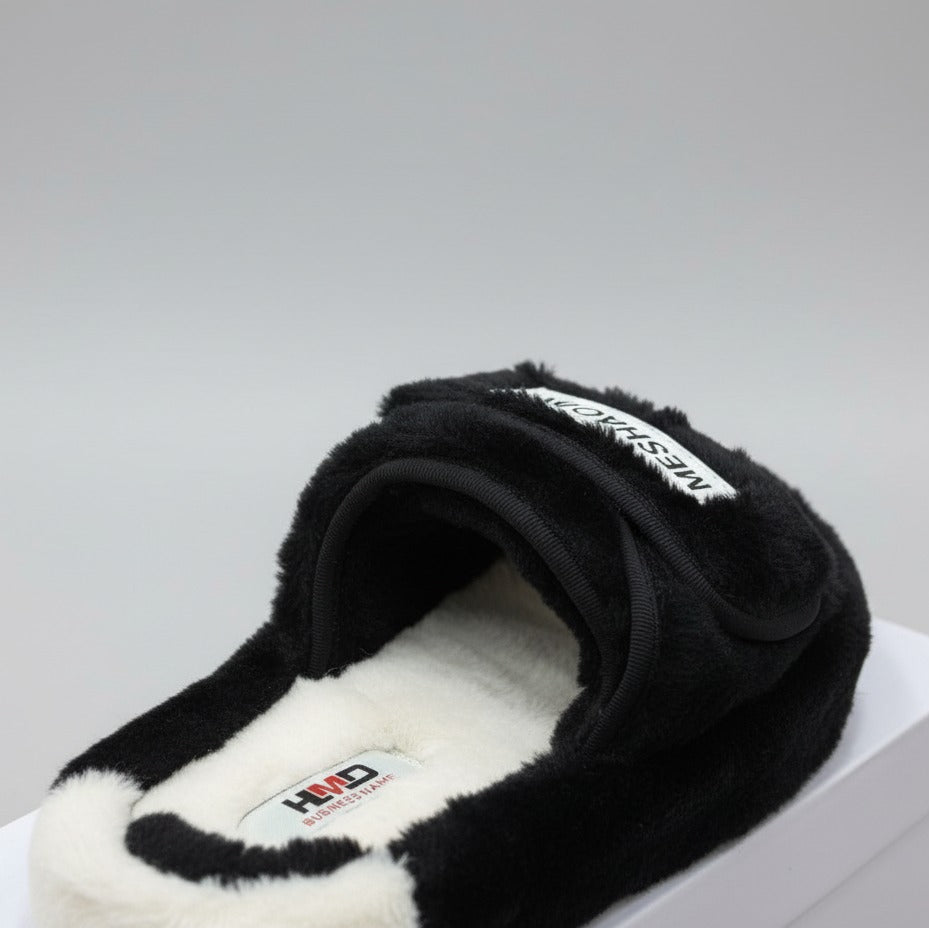 Women’s plush strap house slippers — Product image: