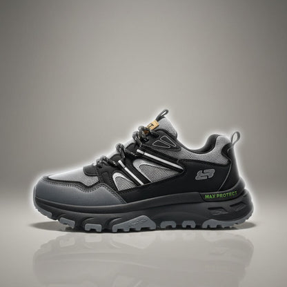 Men's rugged mesh trail sneaker - black/grey — Product image: 