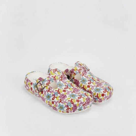 Women’s printed buckle clogs — Product image: 