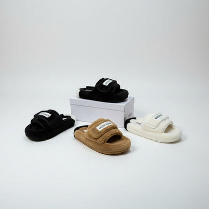 Women’s plush strap house slippers — Product image: