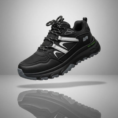 Men's Black Trail-Style Sneaker with Lugged Sole — Product image: 