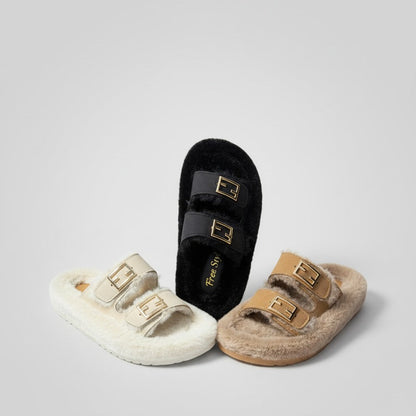 Fuzzy Slide Sandals — Product image: