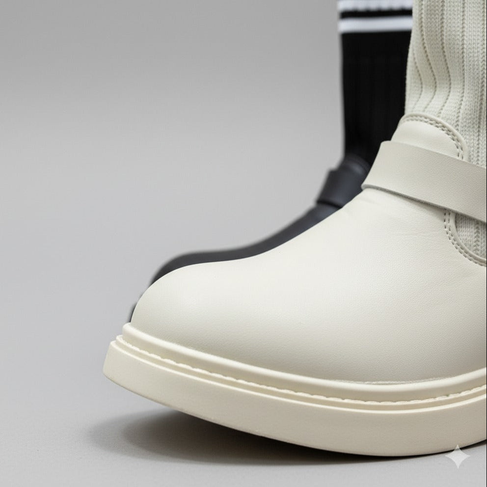 Women's Knit-Shaft Buckle Mid-Calf Boots — Product image: