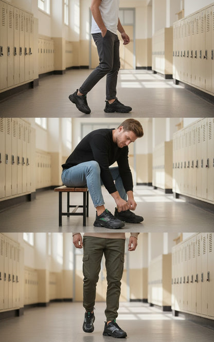 أحذية رياضية عصرية سميكة للرجال - أسلوب رياضي، راحة فائقة