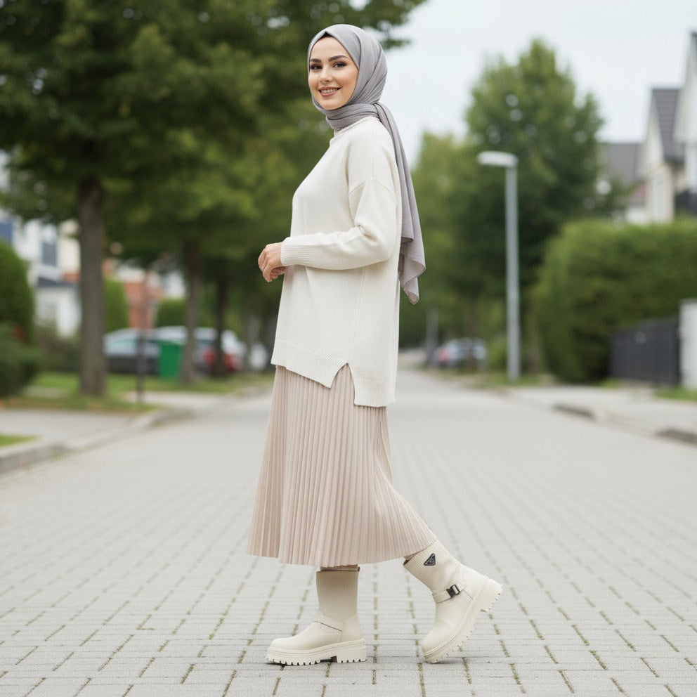 Women's lug-sole sock boots with buckle — Product image: 