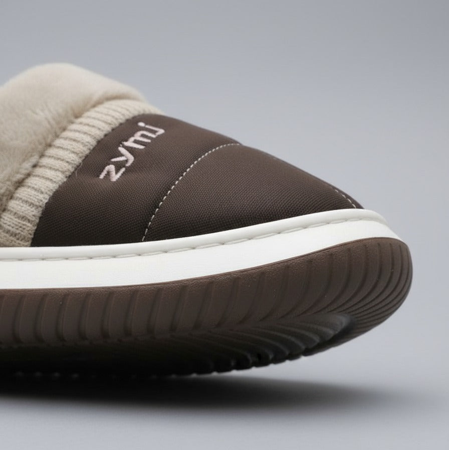 Men's fleece-lined slip-on house slippers — Product image: 