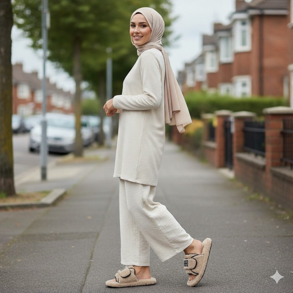 Women’s Fuzzy Adjustable-Strap Slide Slippers — Product image: 