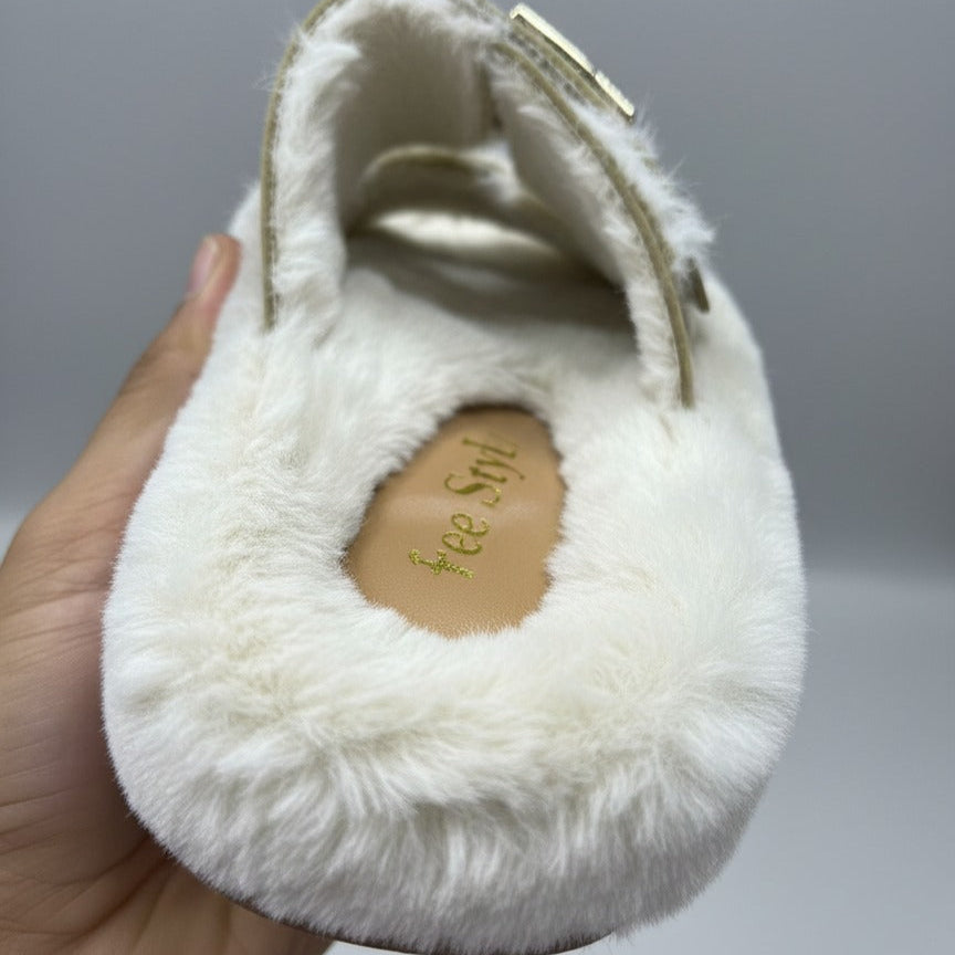 Fuzzy Slide Sandals — Product image: