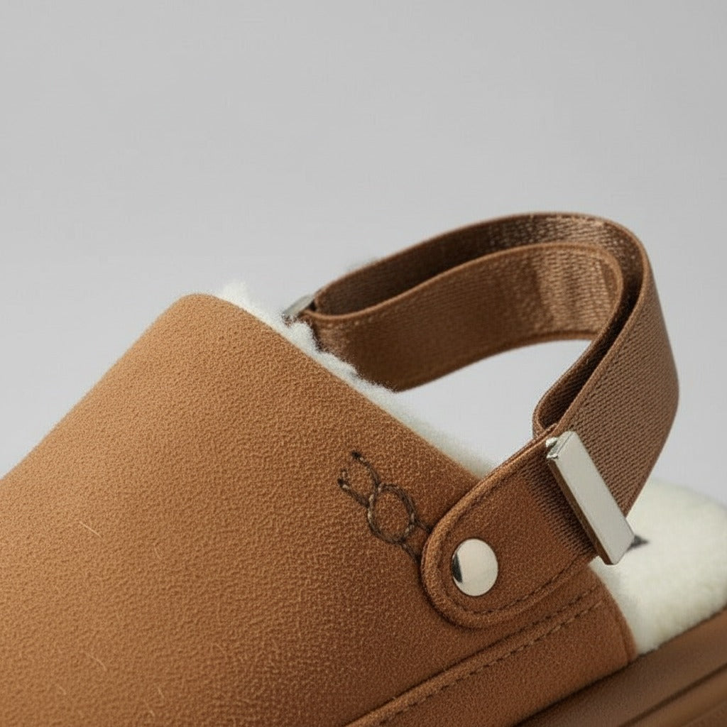 Women’s fleece-lined slingback clogs — Product image: 