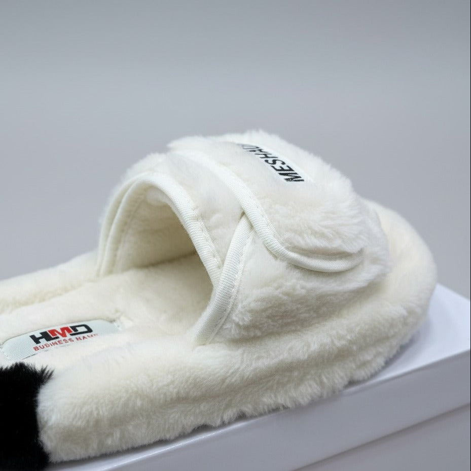 Women’s plush strap house slippers — Product image: