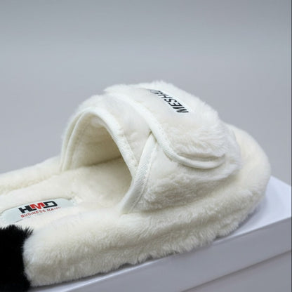 Women’s plush strap house slippers — Product image: