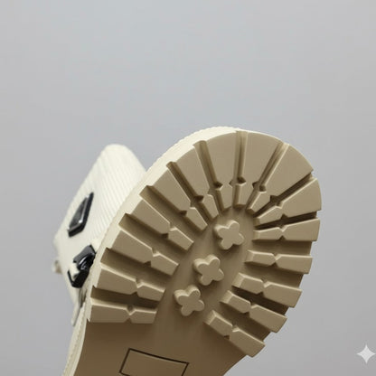 Women's lug-sole sock boots with buckle — Product image: 