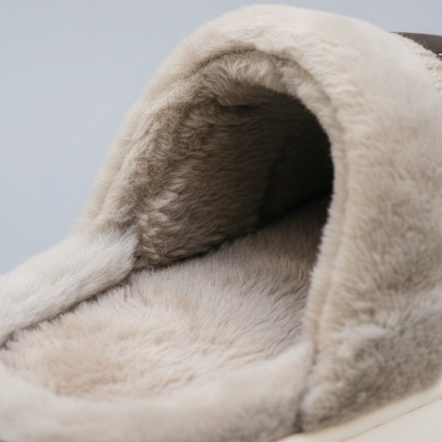 Men's fleece-lined slip-on house slippers — Product image: 