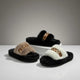 Women’s Furry Slide Slippers—Warm Airflow, Padded Strap